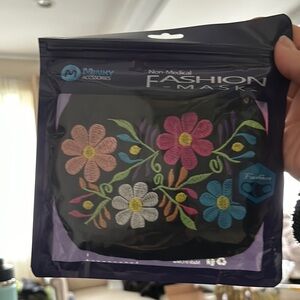 Floral Embroidered Fashion Mask